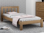 Pat din lemn 90x200 cu somieră Ofelia stejar