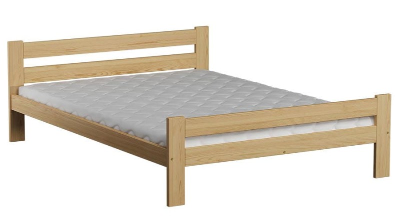 Pat din lemn 140x200 cu saltea de spumă Megana cu somieră Manta