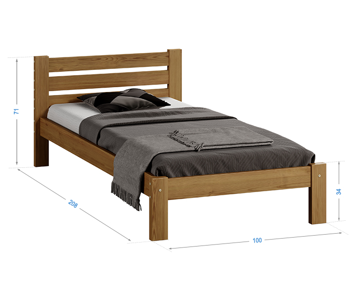 Pat Azja 90x200 stejar