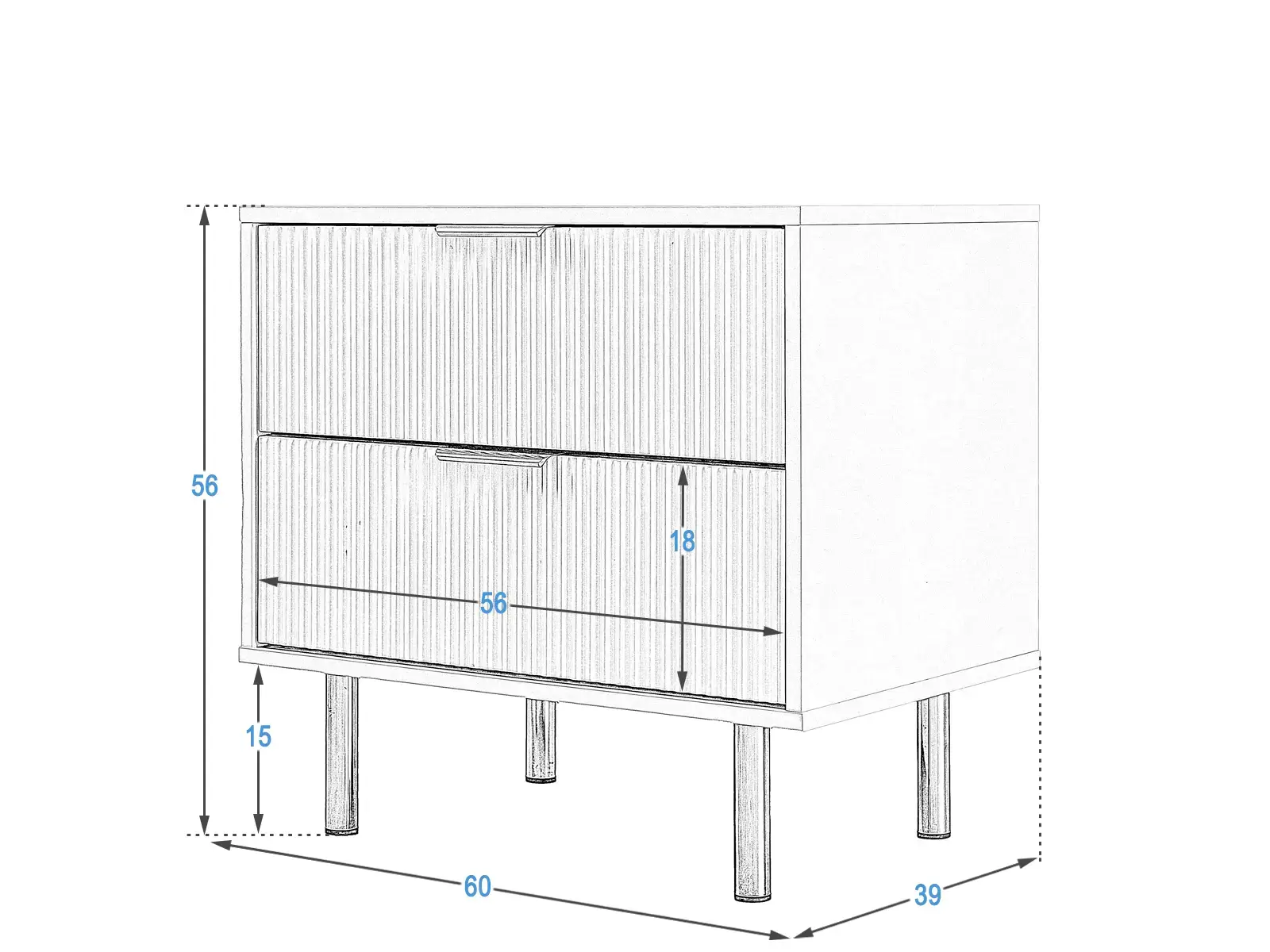Noptiera Riff 2S Meble Magnat
