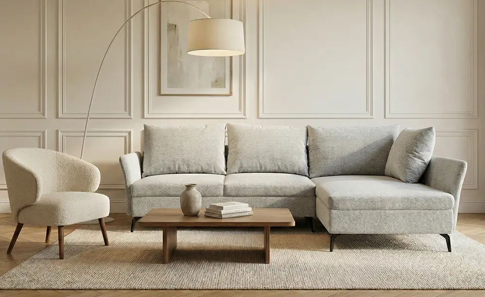 Colțar extensibil Vesta în living modern
