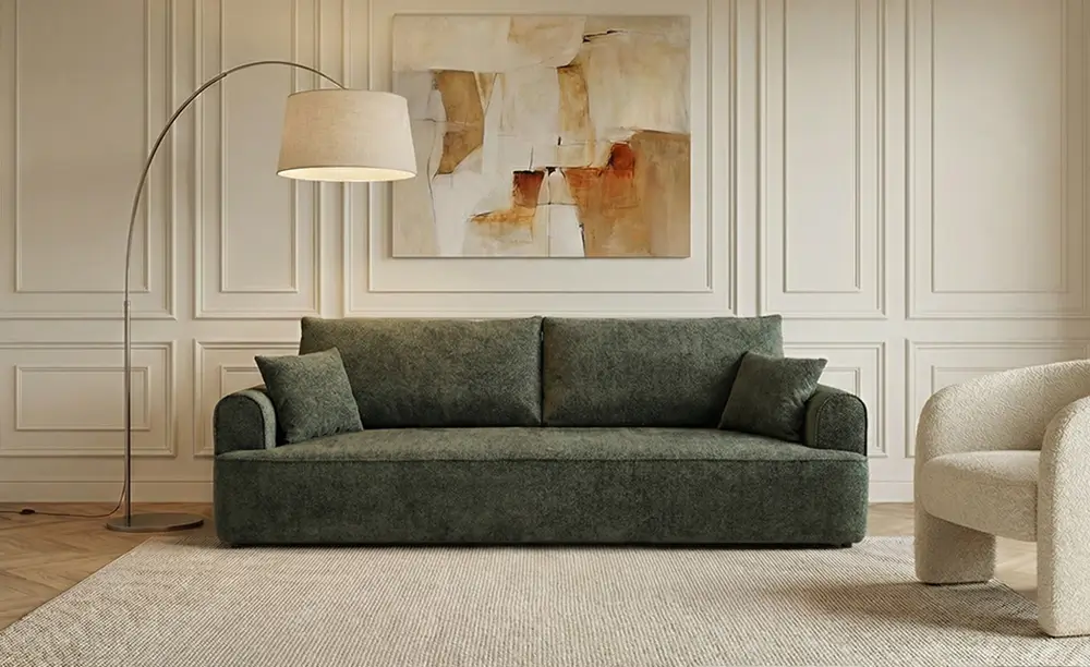 Canapea extensibilă Zodiac verde măsliniu Raven 78 (Fabb) pentru living