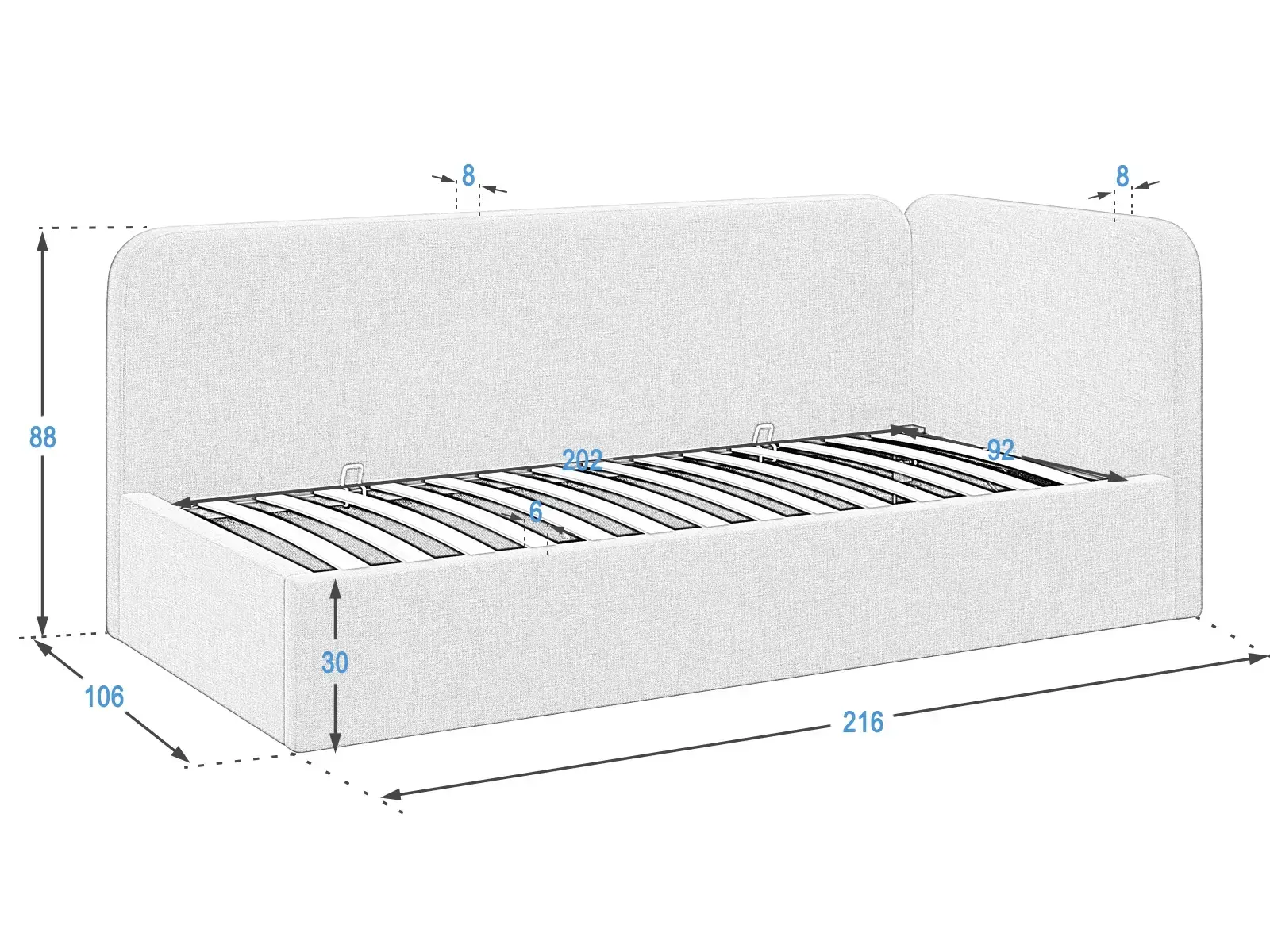 Canapea Leo 90x200